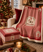 Plaid con Giftbox Magic Noel Nuvole di Stoffa