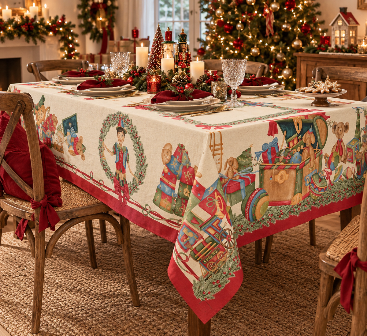 Tovaglia Vintage Toys Nuvole di Stoffa (160x260cm)
