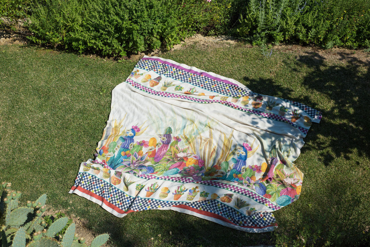 Runner Kactus in Lino Tessitura Toscana (50x170cm)