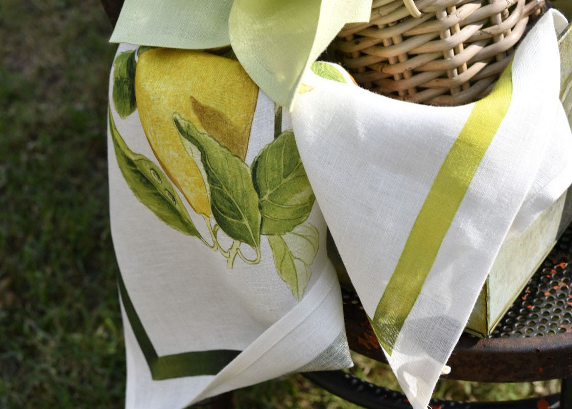 Strofinaccio Limoncello in Lino Tessitura Toscana (50x70cm)